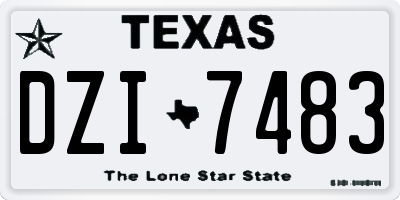 TX license plate DZI7483
