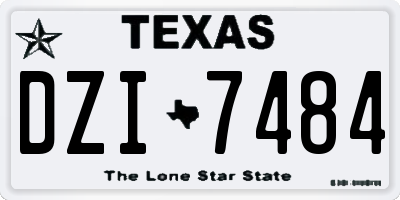TX license plate DZI7484