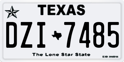 TX license plate DZI7485