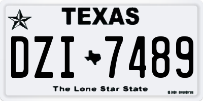 TX license plate DZI7489