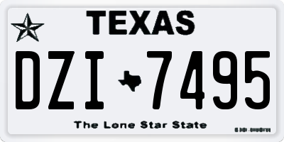 TX license plate DZI7495
