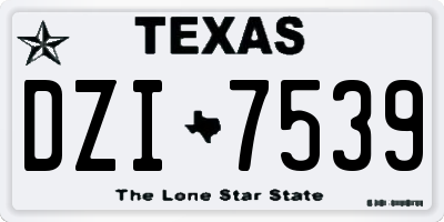 TX license plate DZI7539