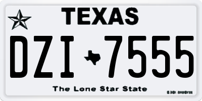 TX license plate DZI7555