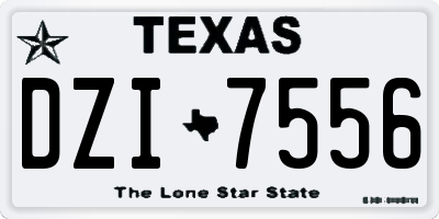 TX license plate DZI7556