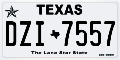 TX license plate DZI7557