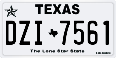 TX license plate DZI7561
