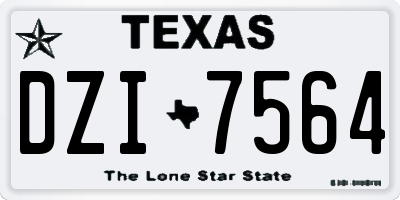 TX license plate DZI7564