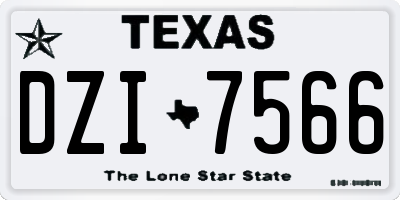 TX license plate DZI7566