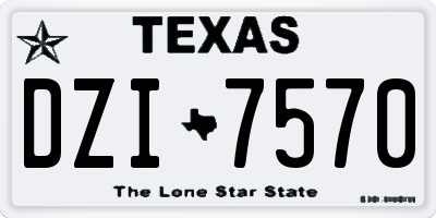 TX license plate DZI7570