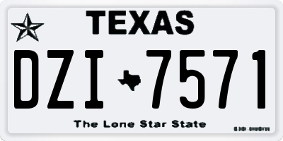 TX license plate DZI7571