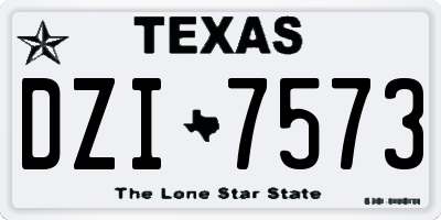TX license plate DZI7573
