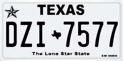 TX license plate DZI7577