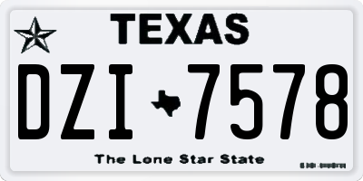 TX license plate DZI7578