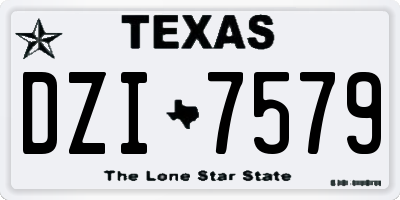 TX license plate DZI7579