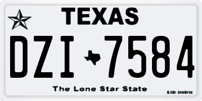 TX license plate DZI7584