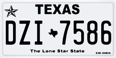 TX license plate DZI7586