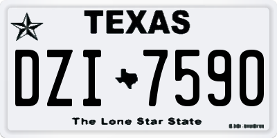TX license plate DZI7590