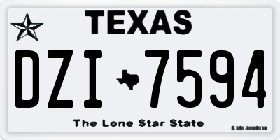 TX license plate DZI7594