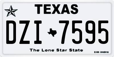 TX license plate DZI7595