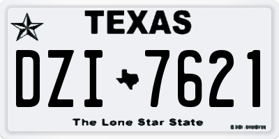 TX license plate DZI7621