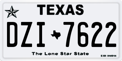 TX license plate DZI7622