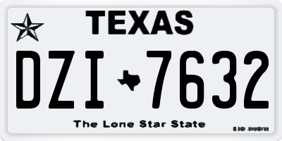 TX license plate DZI7632