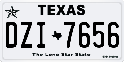 TX license plate DZI7656