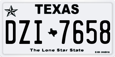 TX license plate DZI7658