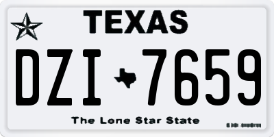 TX license plate DZI7659
