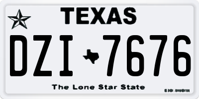 TX license plate DZI7676