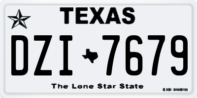 TX license plate DZI7679