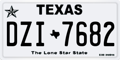 TX license plate DZI7682