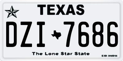 TX license plate DZI7686