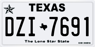 TX license plate DZI7691