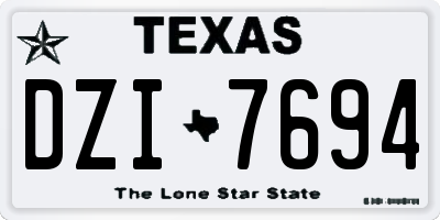 TX license plate DZI7694