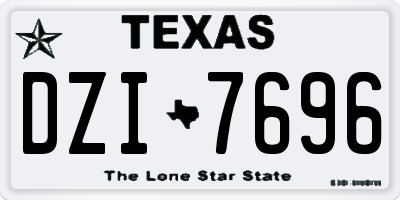 TX license plate DZI7696