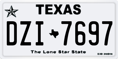 TX license plate DZI7697