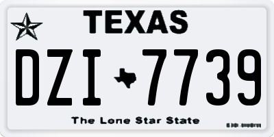 TX license plate DZI7739