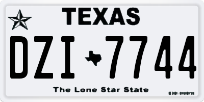 TX license plate DZI7744