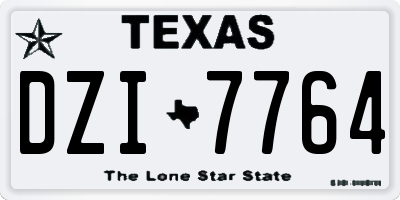 TX license plate DZI7764