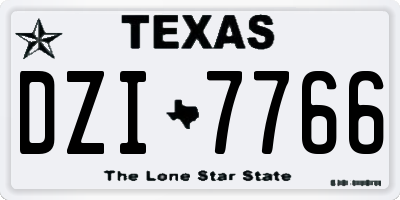 TX license plate DZI7766