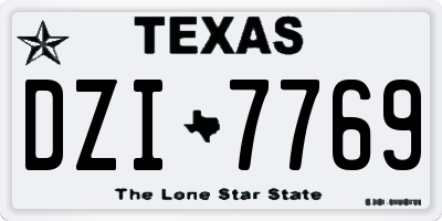 TX license plate DZI7769