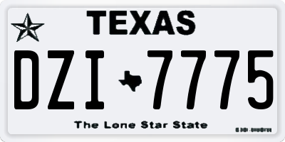 TX license plate DZI7775