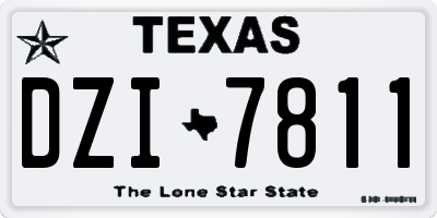 TX license plate DZI7811