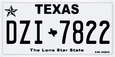 TX license plate DZI7822