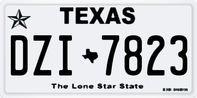 TX license plate DZI7823