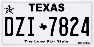 TX license plate DZI7824