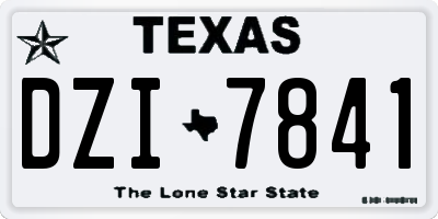 TX license plate DZI7841