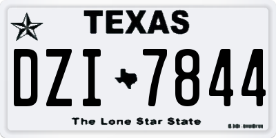 TX license plate DZI7844