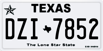 TX license plate DZI7852